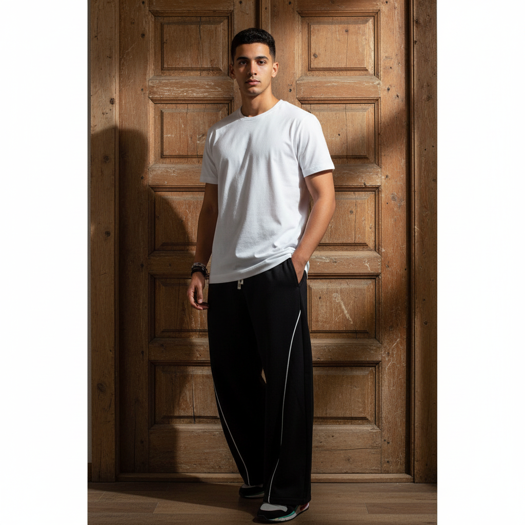 Black basic pant liva