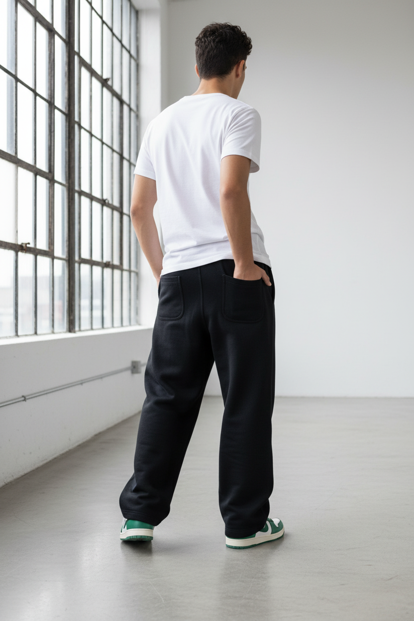 Black basic pant