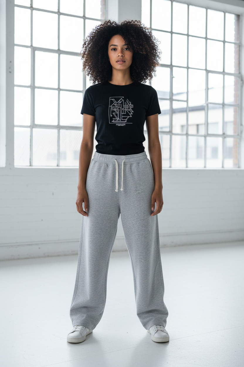 Gray basic pant