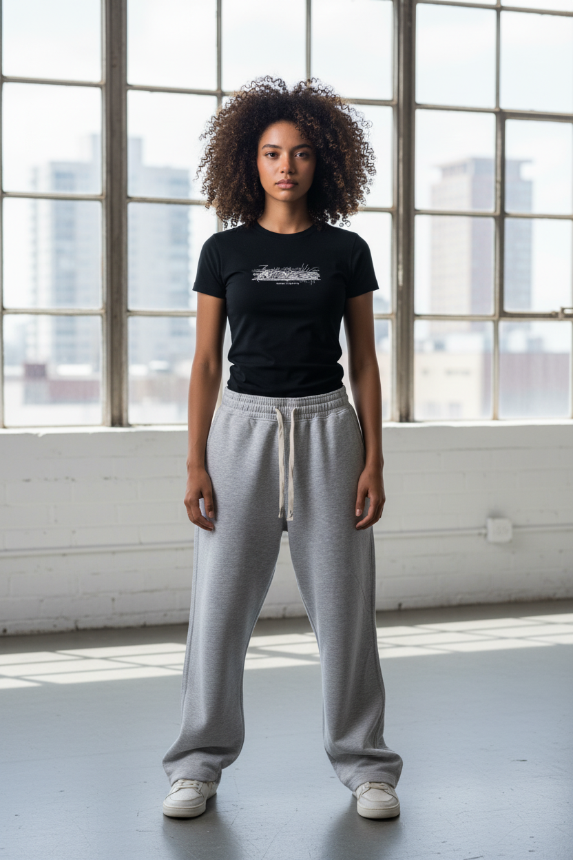 Gray basic pant